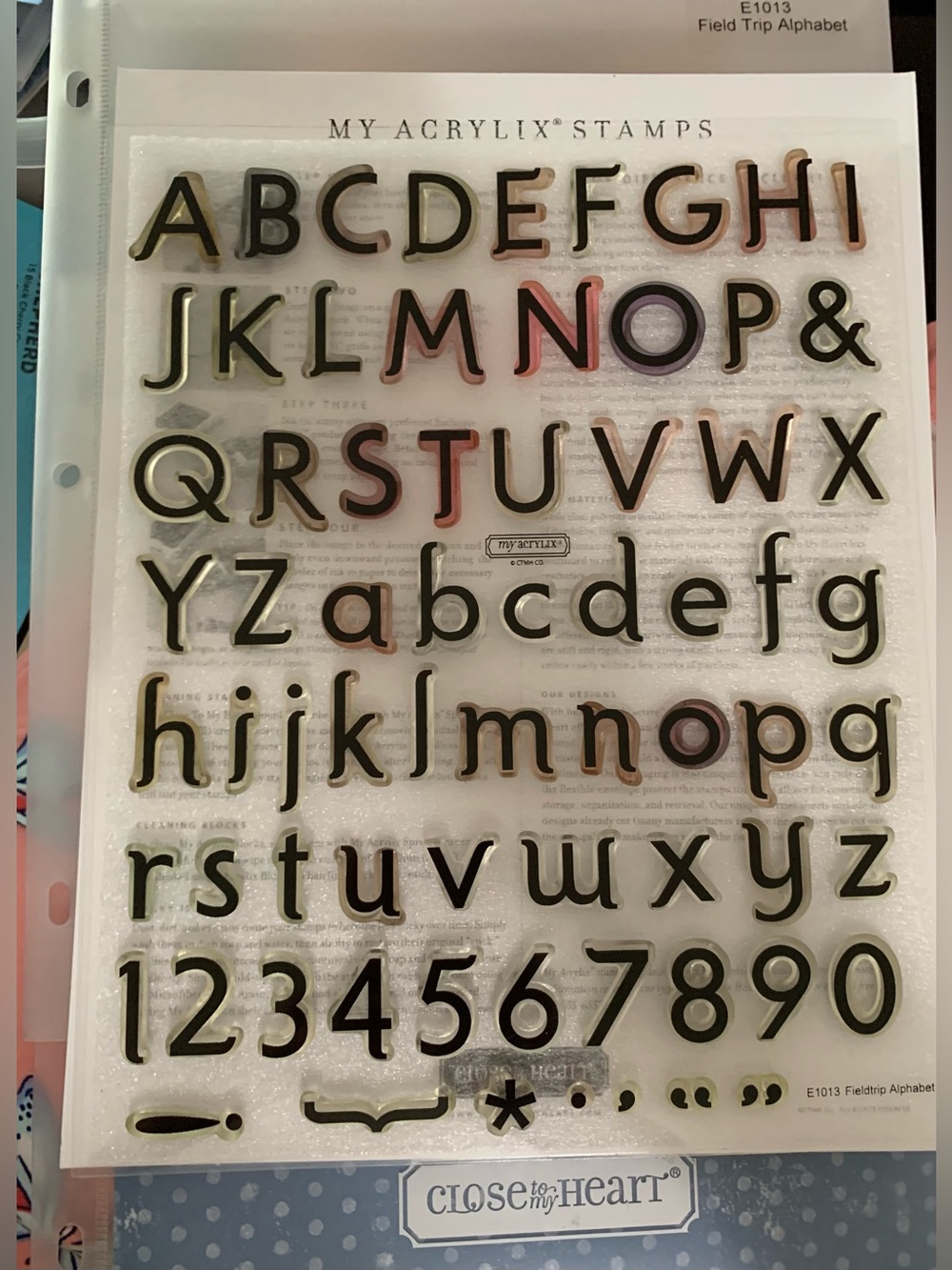 Close To My Heart ❤️ Field Trip Alphabet Clear Stamp Set